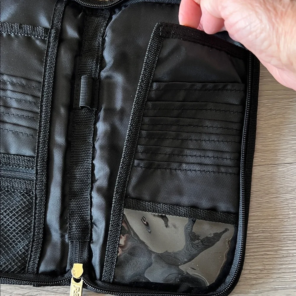 Black Passport Travel Pouch Zippered unisex